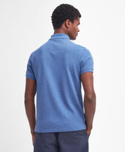 Barbour Tartan Pique Polo Shirt Dark Chambray Marl