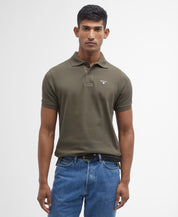Barbour Tartan Pique Polo Shirt Olive