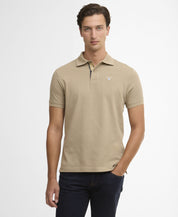 Barbour Tartan Pique Polo Shirt Washed Stone