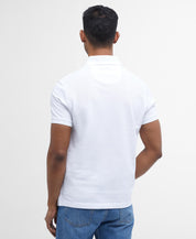 Barbour Tartan Pique Polo Shirt White