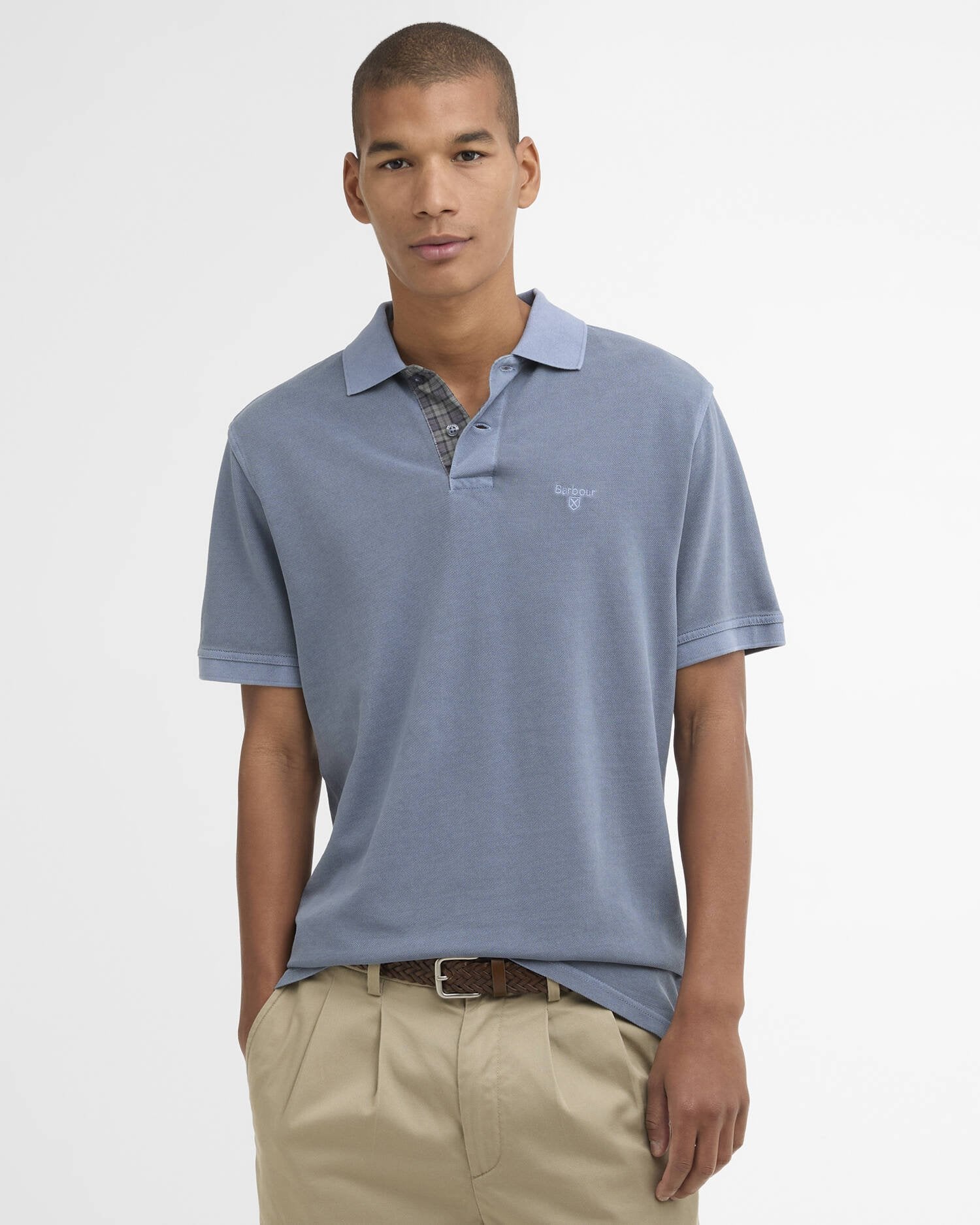 WASHED TARTAN TAILORED POLO