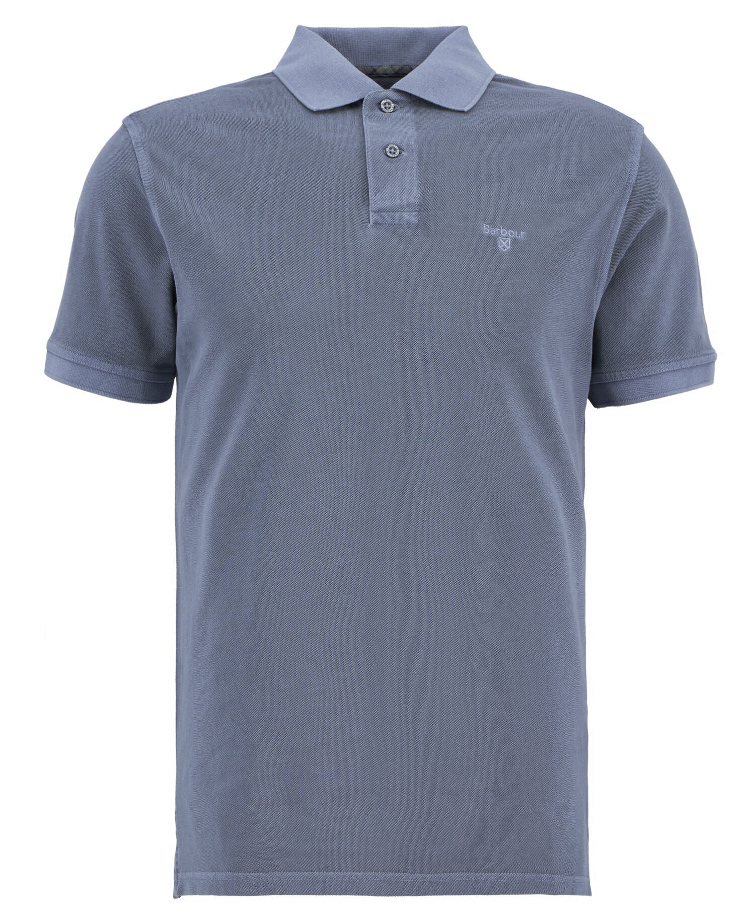 Barbour Washed Tartan Tailored Polo Washed Blue