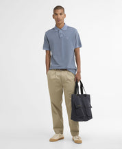 Barbour Washed Tartan Tailored Polo Washed Blue