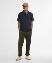 Barbour Washed Tartan Tailored Polo Navy