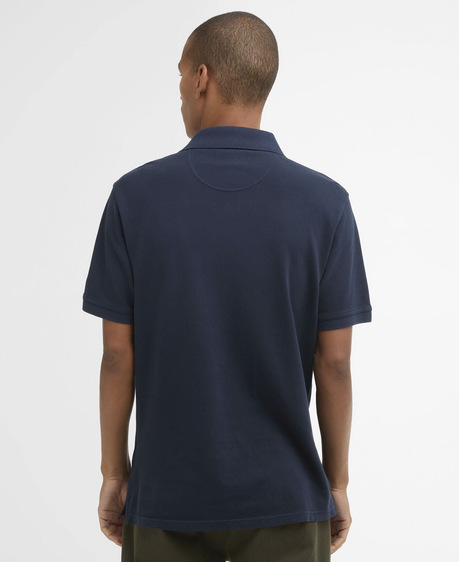 Barbour Washed Tartan Tailored Polo Navy