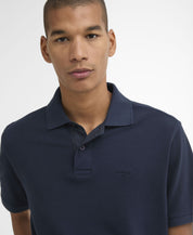 Barbour Washed Tartan Tailored Polo Navy