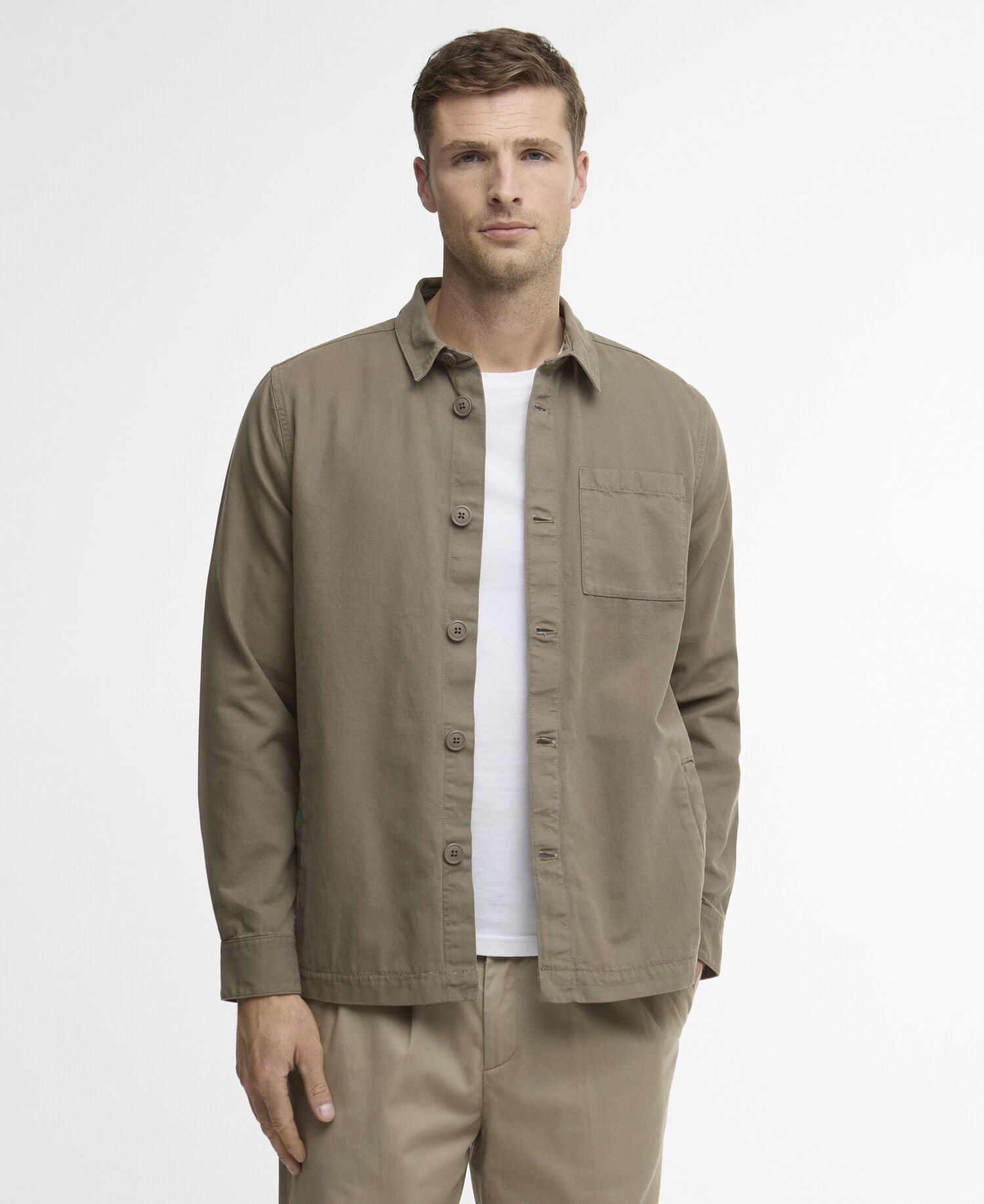 Barbour Washed Overshirt Smokey Olive