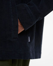 TARTAN TRIMMED CORD OVERSHIRT