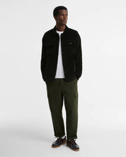 TARTAN TRIMMED CORD OVERSHIRT