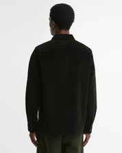 TARTAN TRIMMED CORD OVERSHIRT
