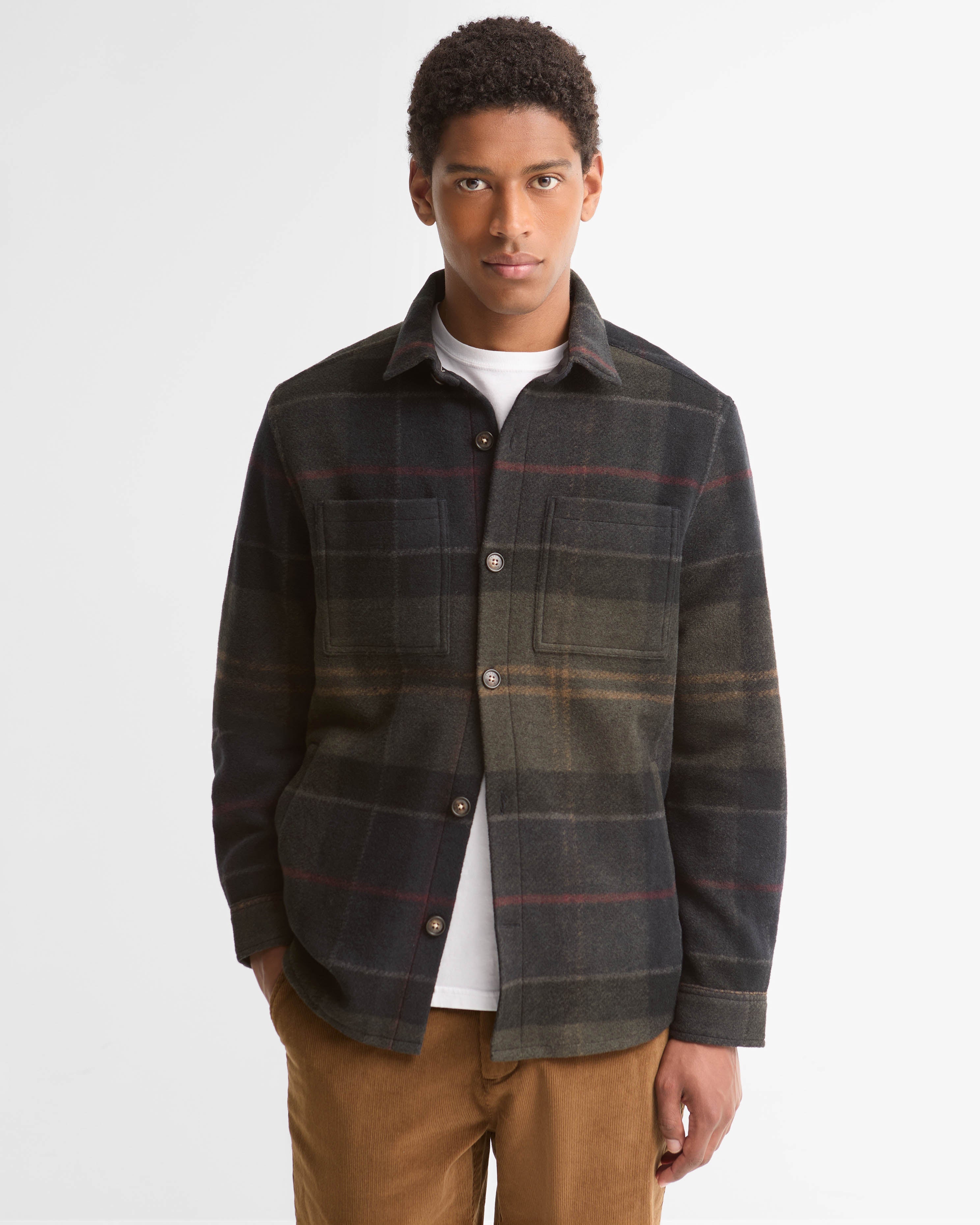 WOODLANE BRUSHED CHECK OVERSHIRT TN43