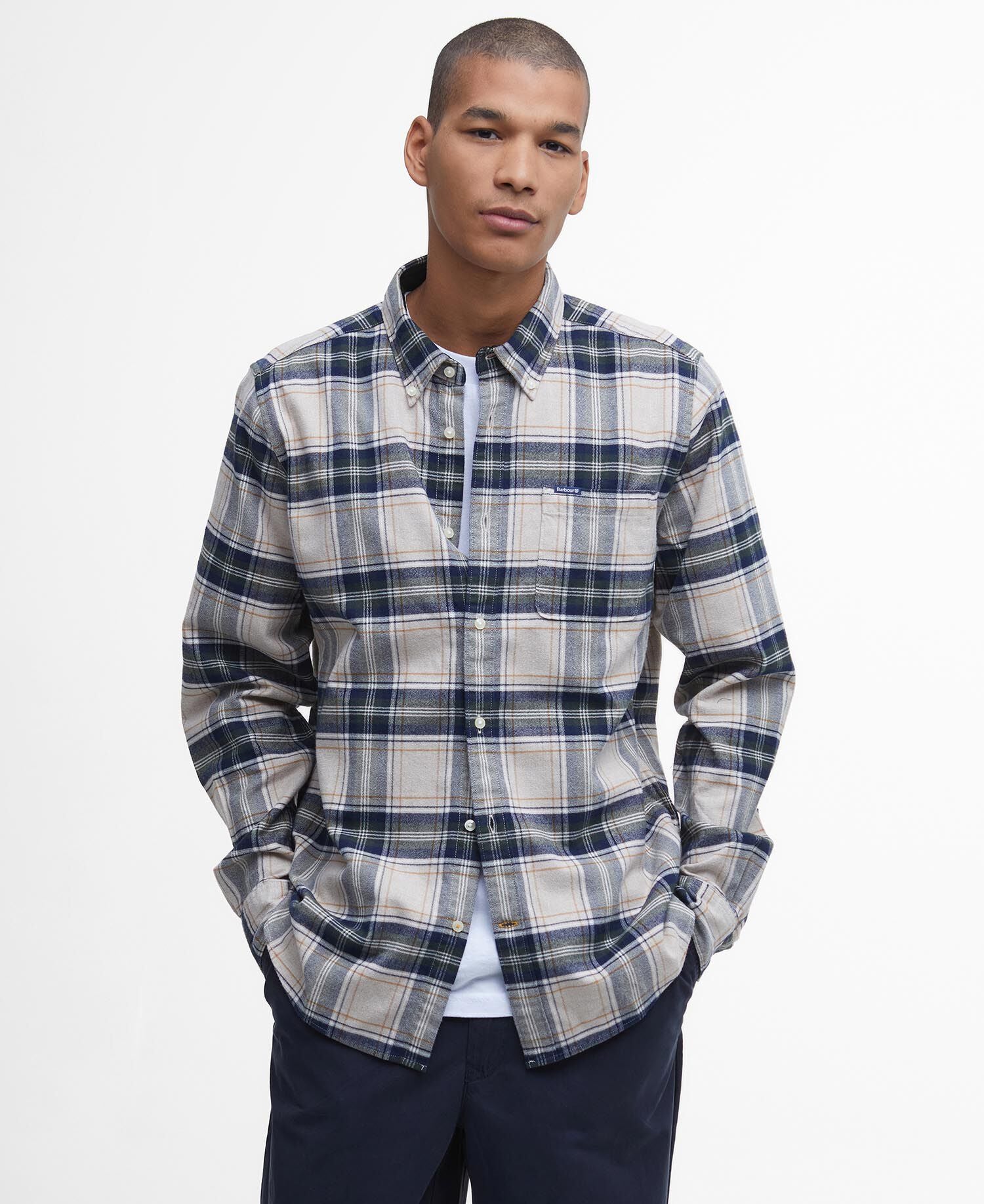 Barbour Betsom Tailored Shirt Stone Marl