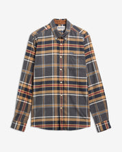 Barbour Ronan Tailored Checked Shirt GY52 Grey Marl