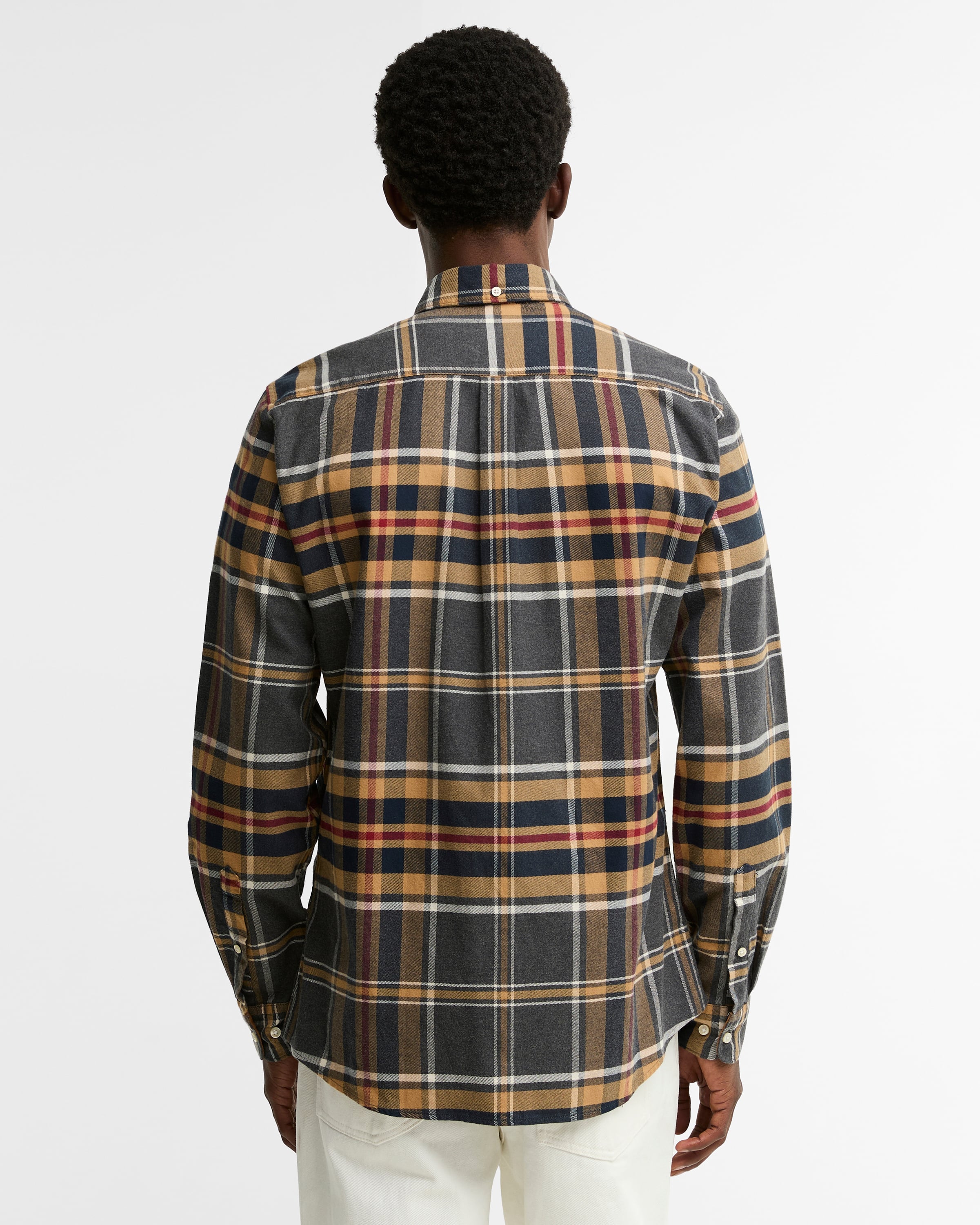 Barbour Ronan Tailored Checked Shirt GY52 Grey Marl