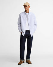 STRIPED AUTHENTIC-FIT LONG-SLEEVED SHIRT