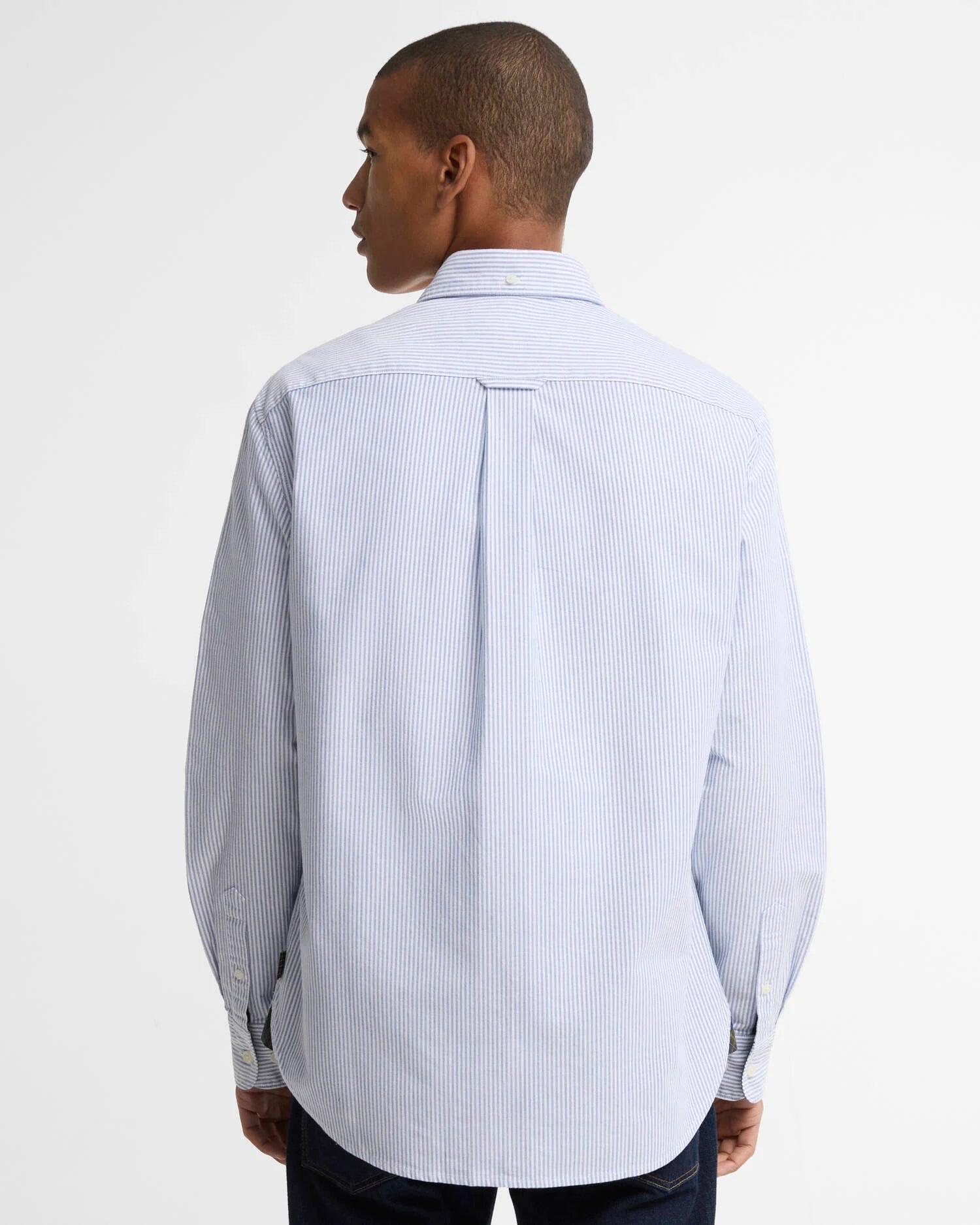 STRIPED AUTHENTIC-FIT LONG-SLEEVED SHIRT