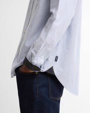 STRIPED AUTHENTIC-FIT LONG-SLEEVED SHIRT