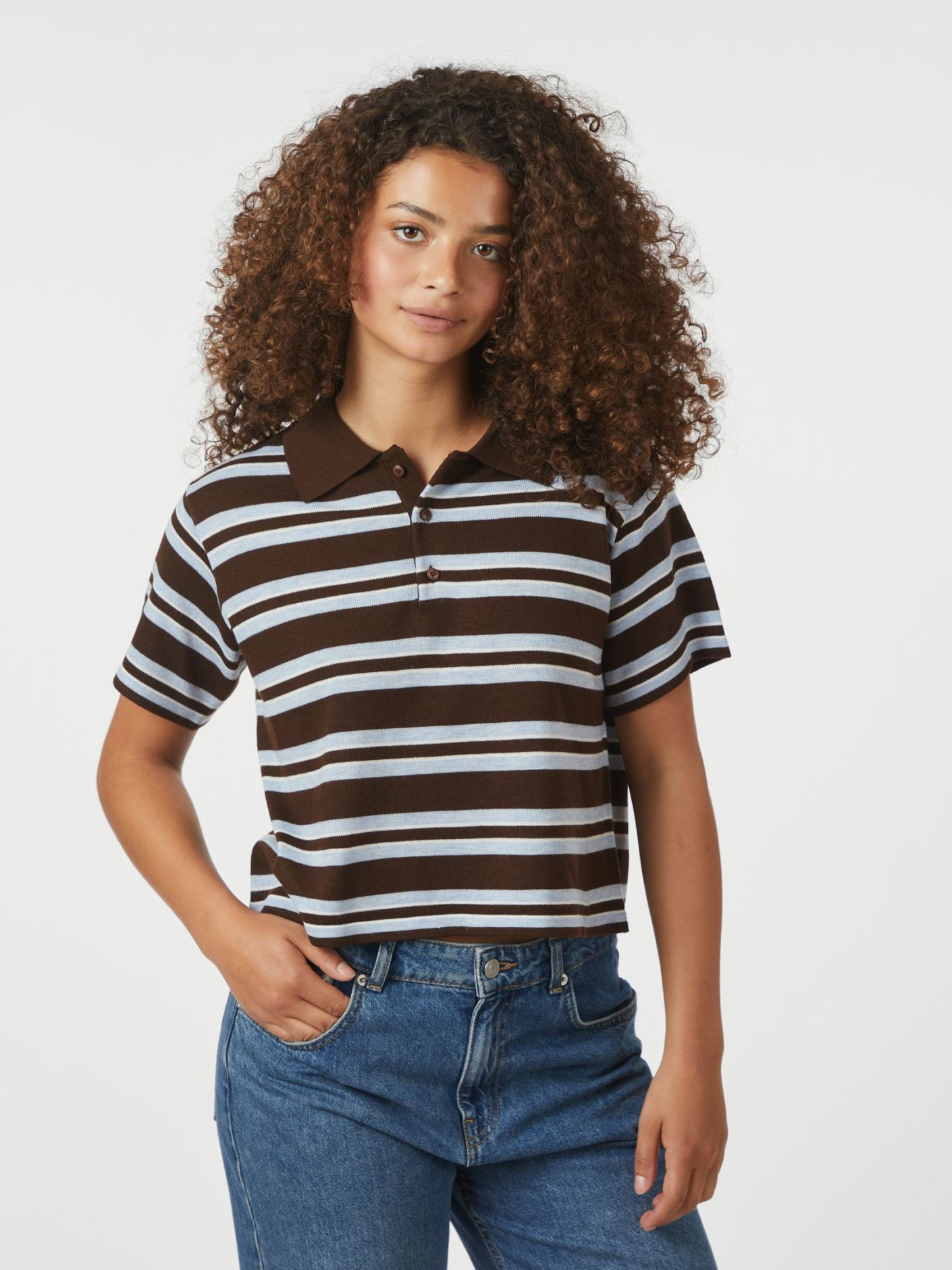 MULANN POLO KNIT BLOUSE