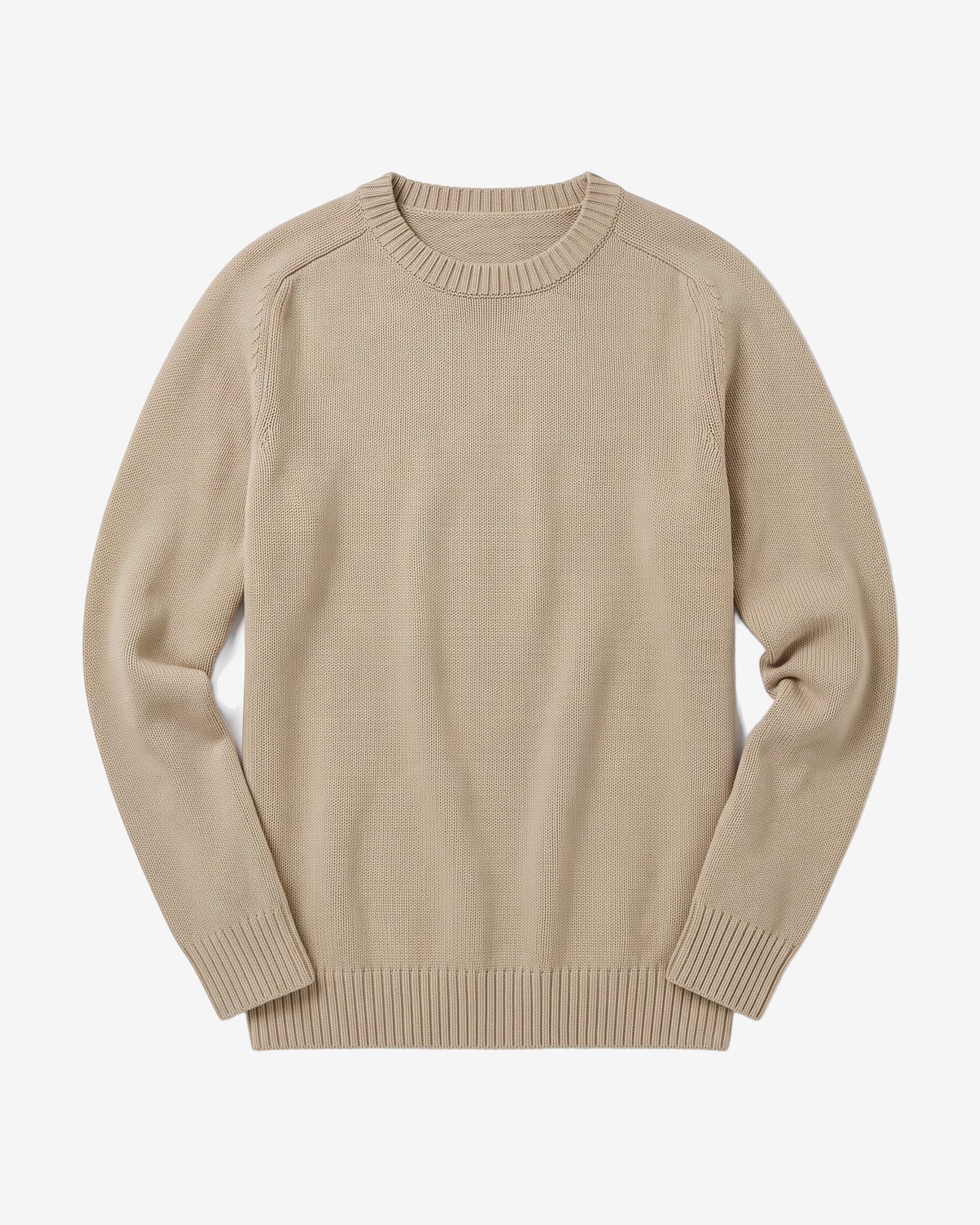 PLAIN KNITTED CREW NECK-REGENERATIVE ORGANIC CERTI 1228 LIGHT FEATHER GRAY