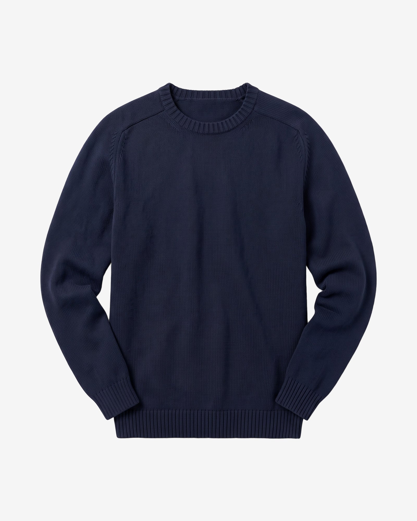 PLAIN KNITTED CREW NECK-REGENERATIVE ORGANIC CERTI 1412 NIGHT SKY