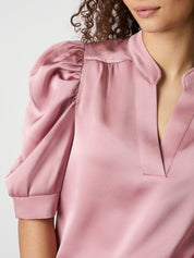 ROELLA HEAVY SATEEN BLOUSE