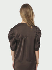 ROELLA HEAVY SATEEN BLOUSE