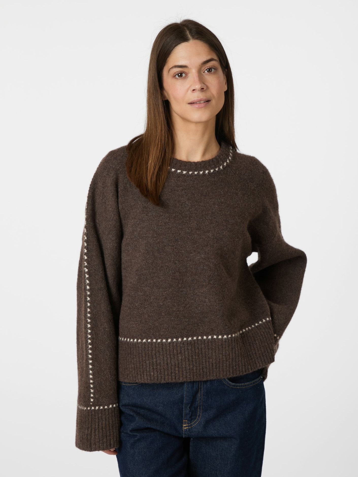 ROEME KNIT STITCH BLOUSE