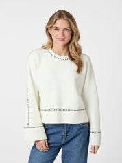 ROEME KNIT STITCH BLOUSE