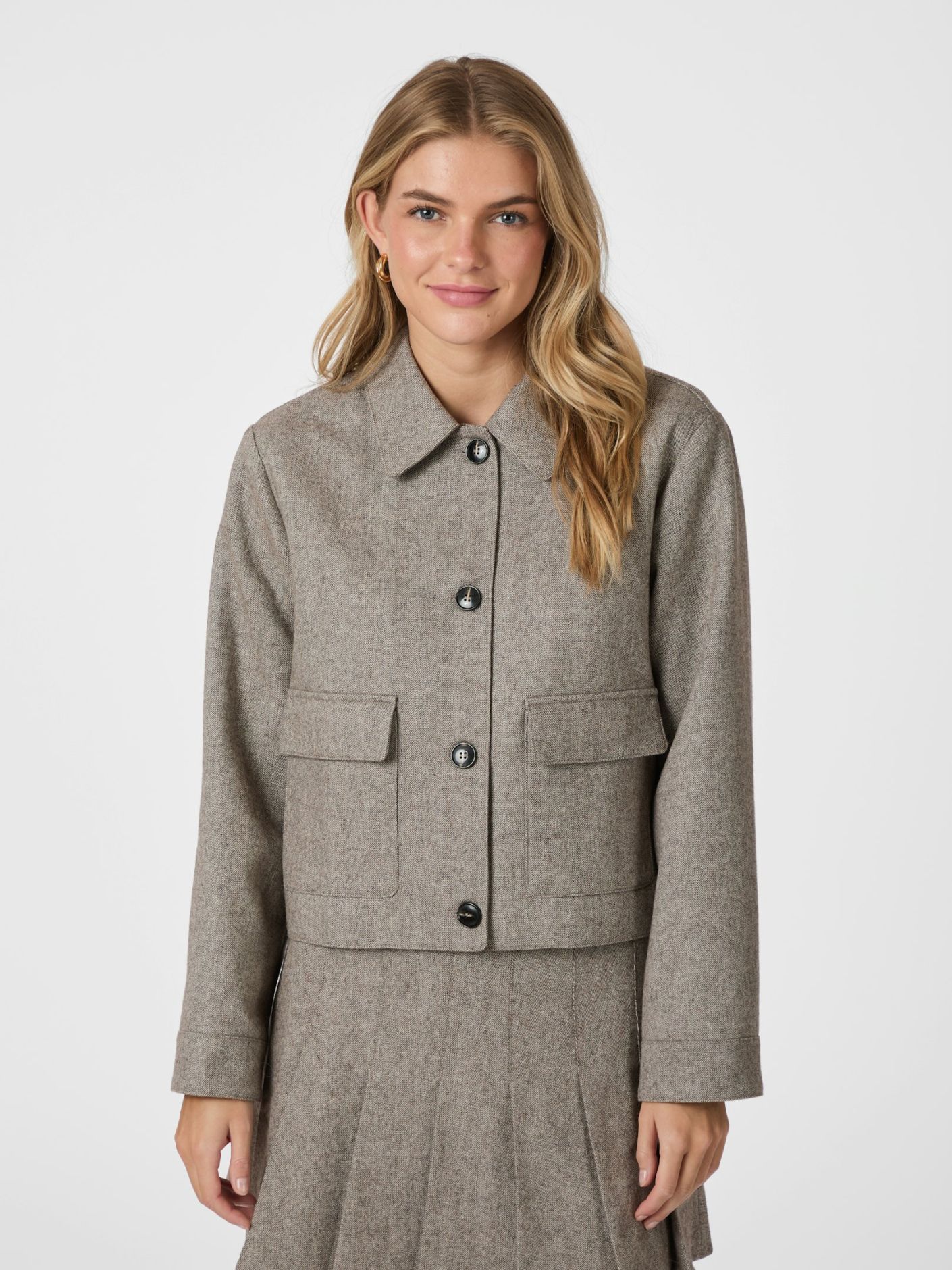 ROMANA HERRINGBONE JACKET