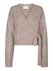 RONIA FLUFFY WRAP KNIT CARDIGAN