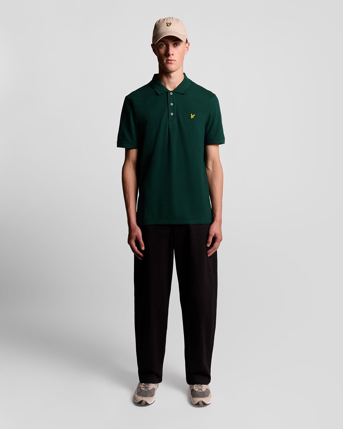Lyle & Scott Plain Polo Shirt, Dark Green