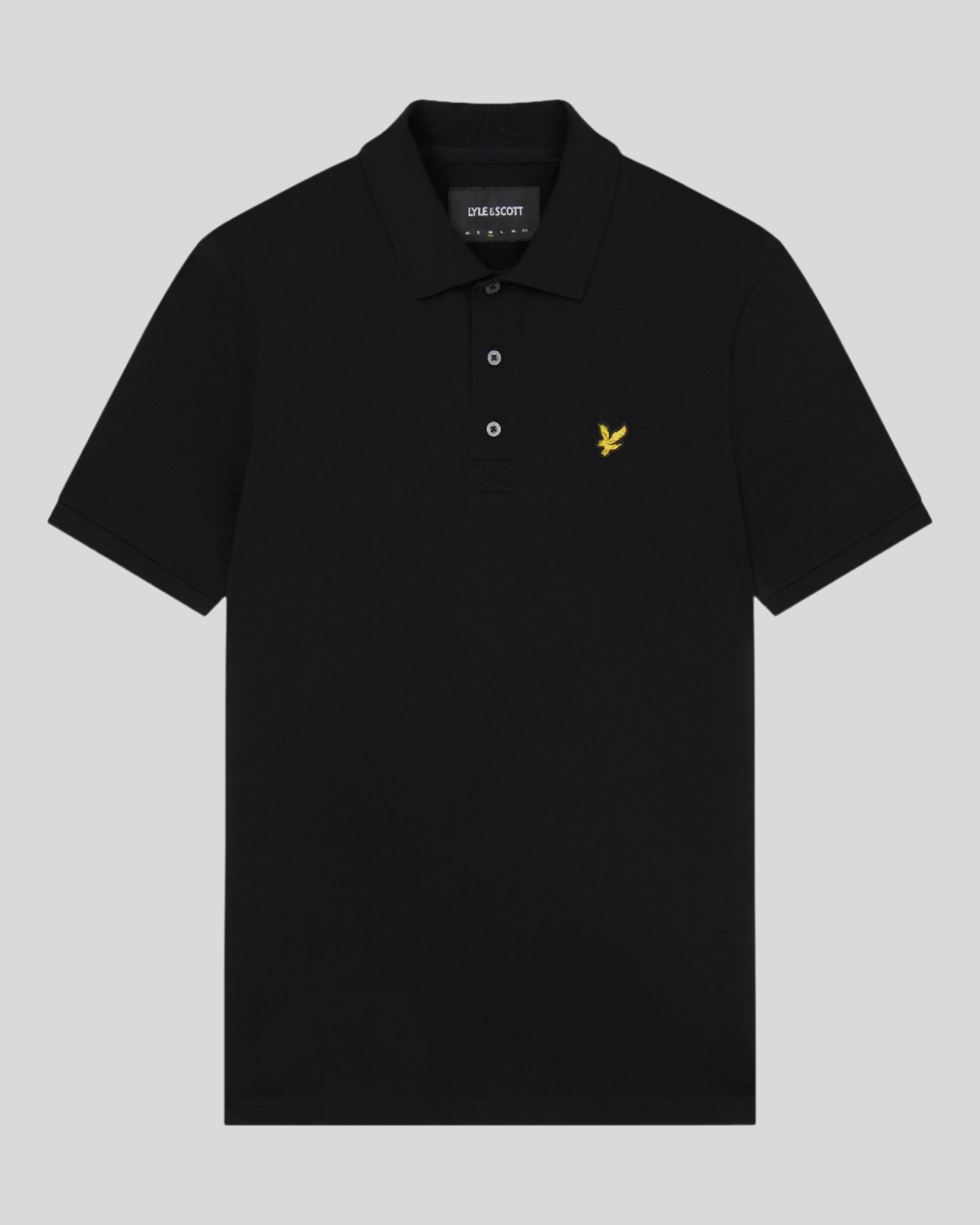 Lyle & Scott Plain Polo Shirt, Jet Black