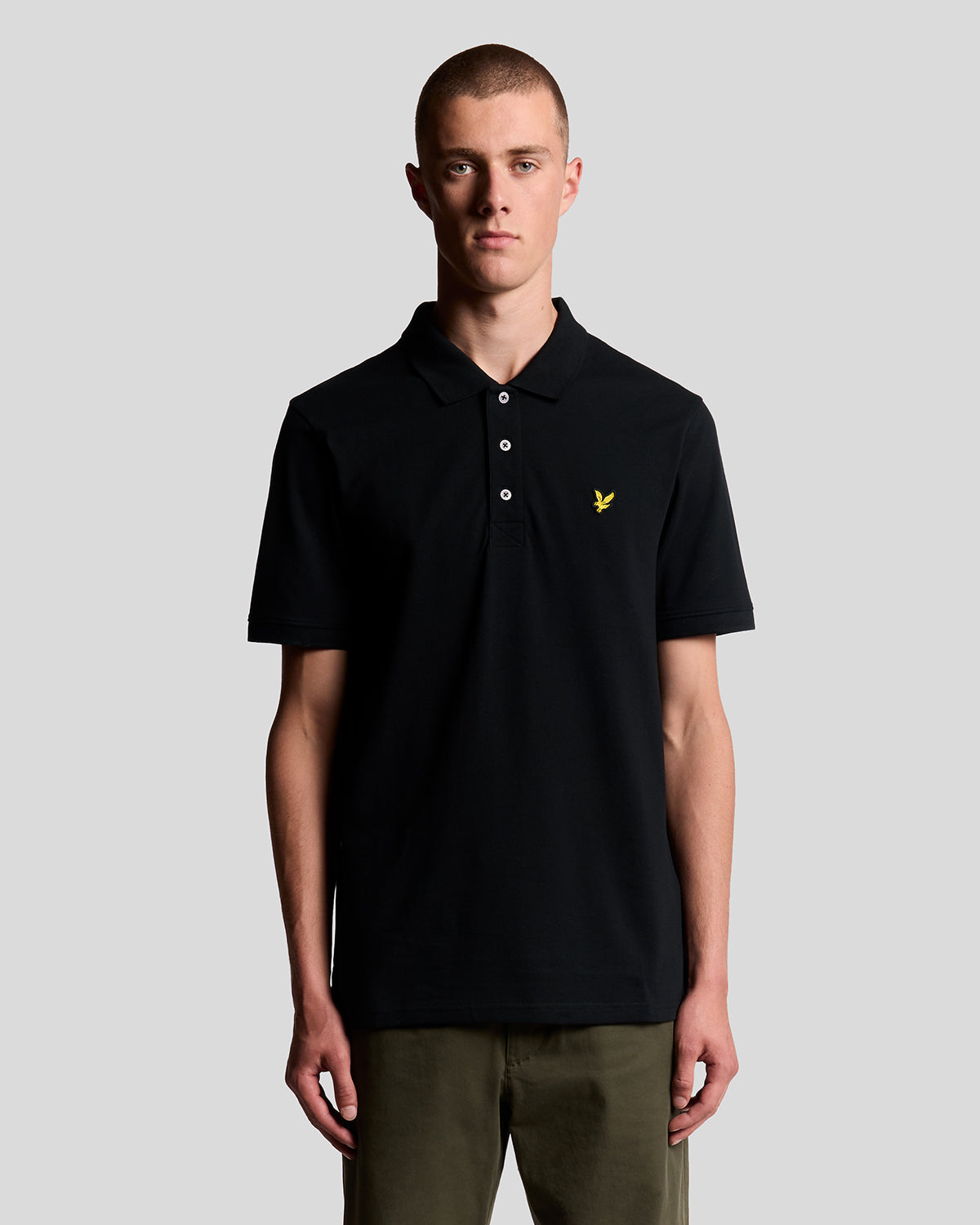 Lyle & Scott Plain Polo Shirt, Jet Black