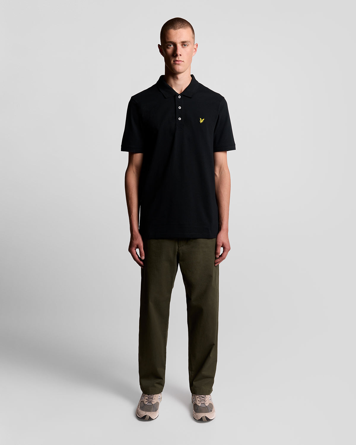 Lyle & Scott Plain Polo Shirt, Jet Black