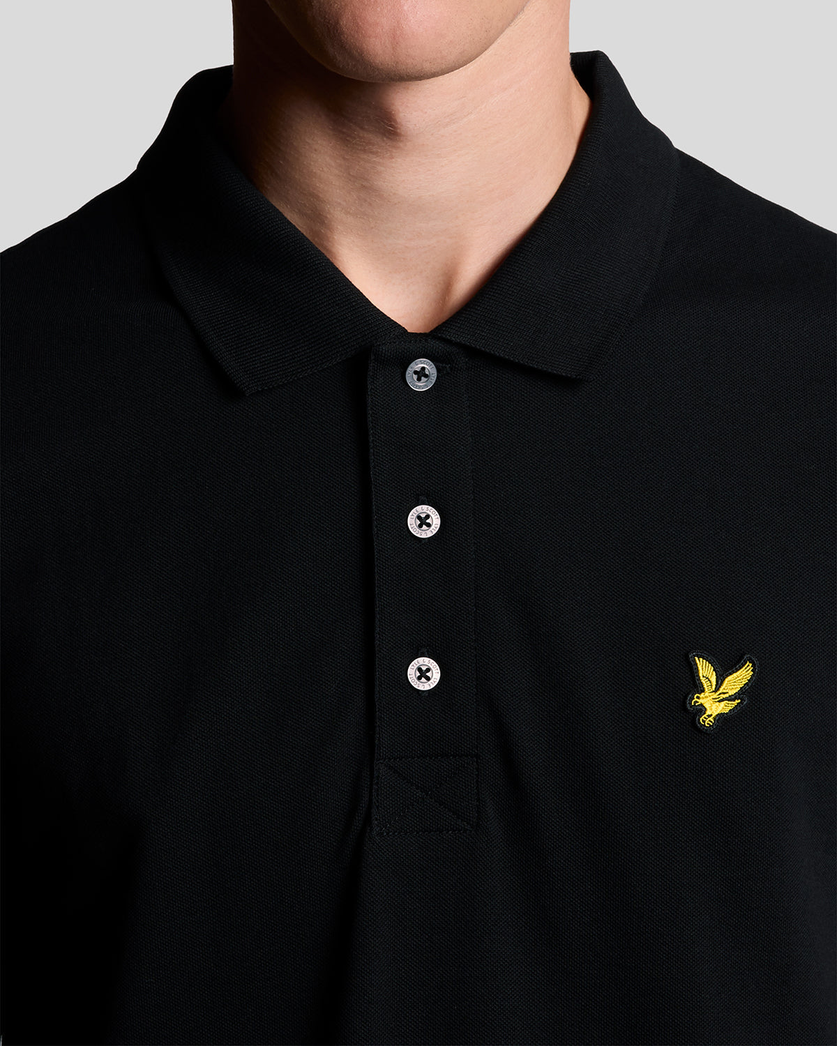 Lyle & Scott Plain Polo Shirt, Jet Black