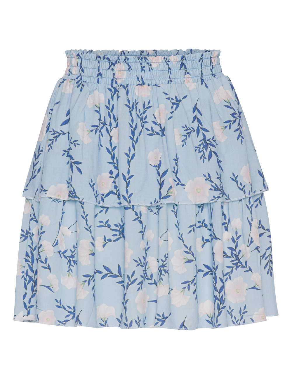 American Dreams Sally Short Skirt, Light Blue Flower