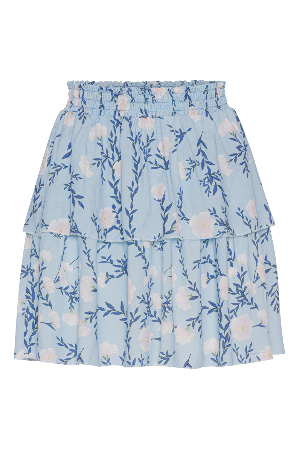 American Dreams Sally Short Skirt, Light Blue Flower