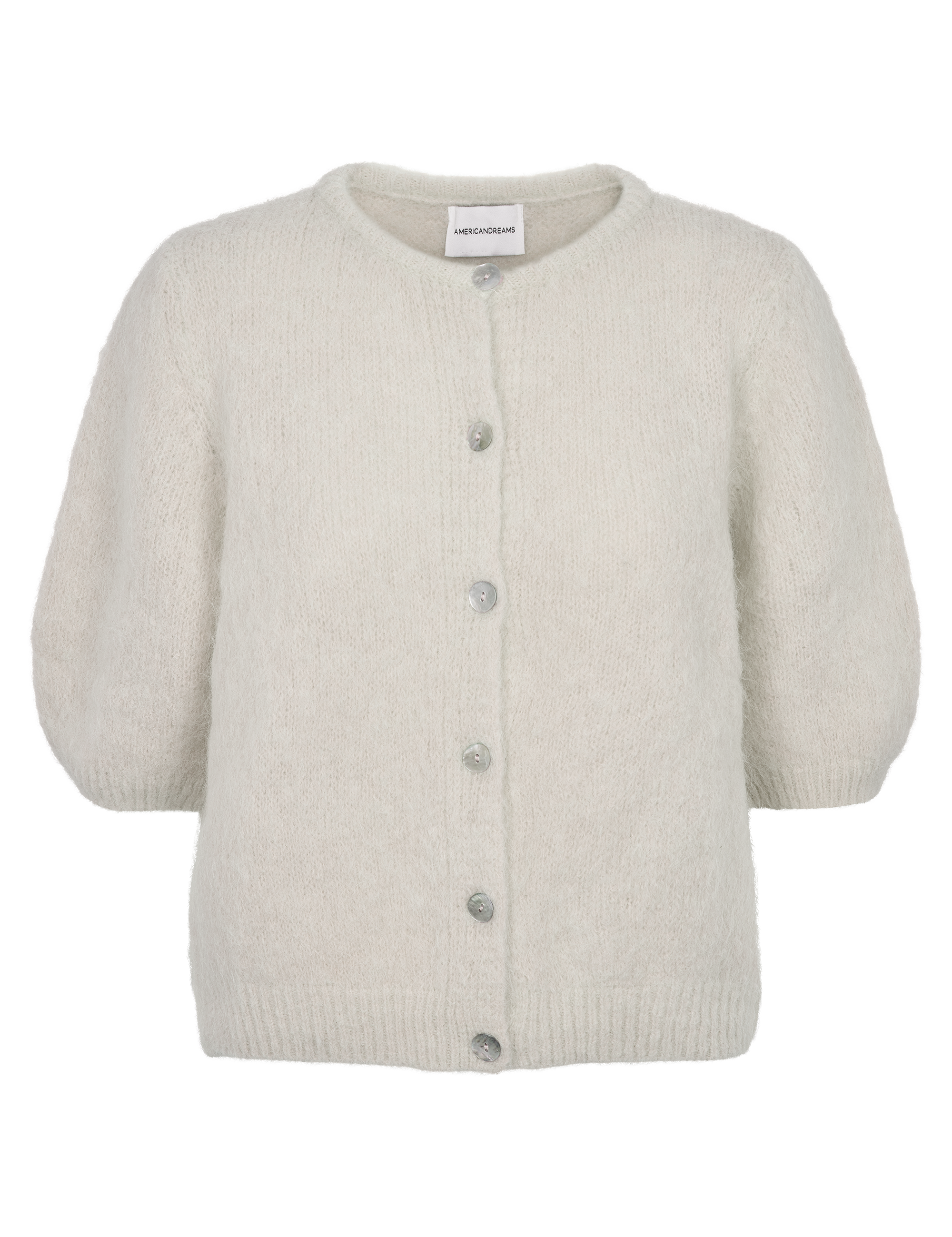 American Dreams Susan Short Sleeve Cardigan, Beige
