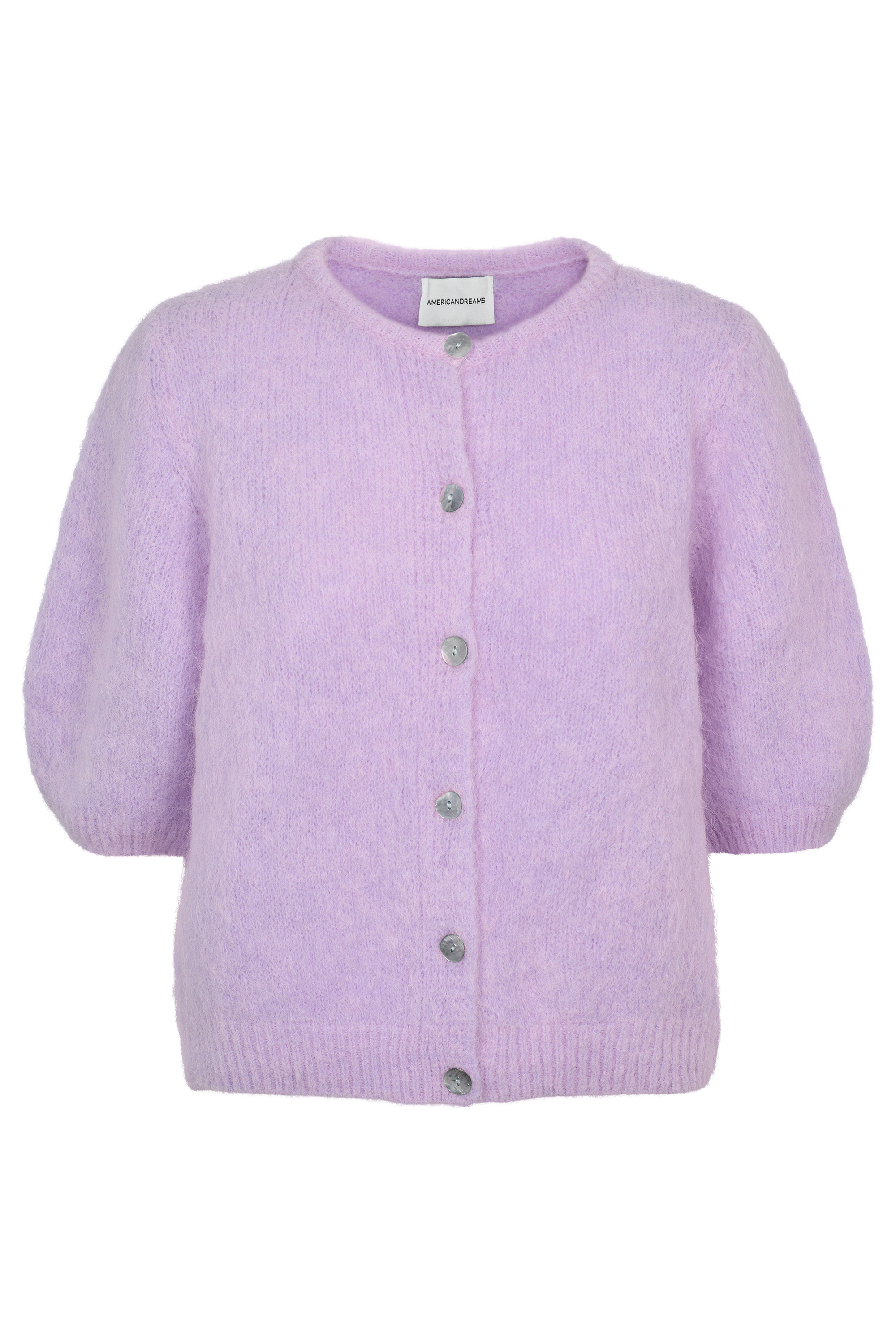 American Dreams Susan Short Sleeve Cardigan, Light Lilac