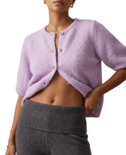 American Dreams Susan Short Sleeve Cardigan, Light Lilac