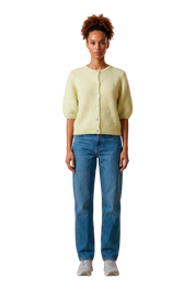 American Dreams Susan Short Sleeve Cardigan, Light Yellow