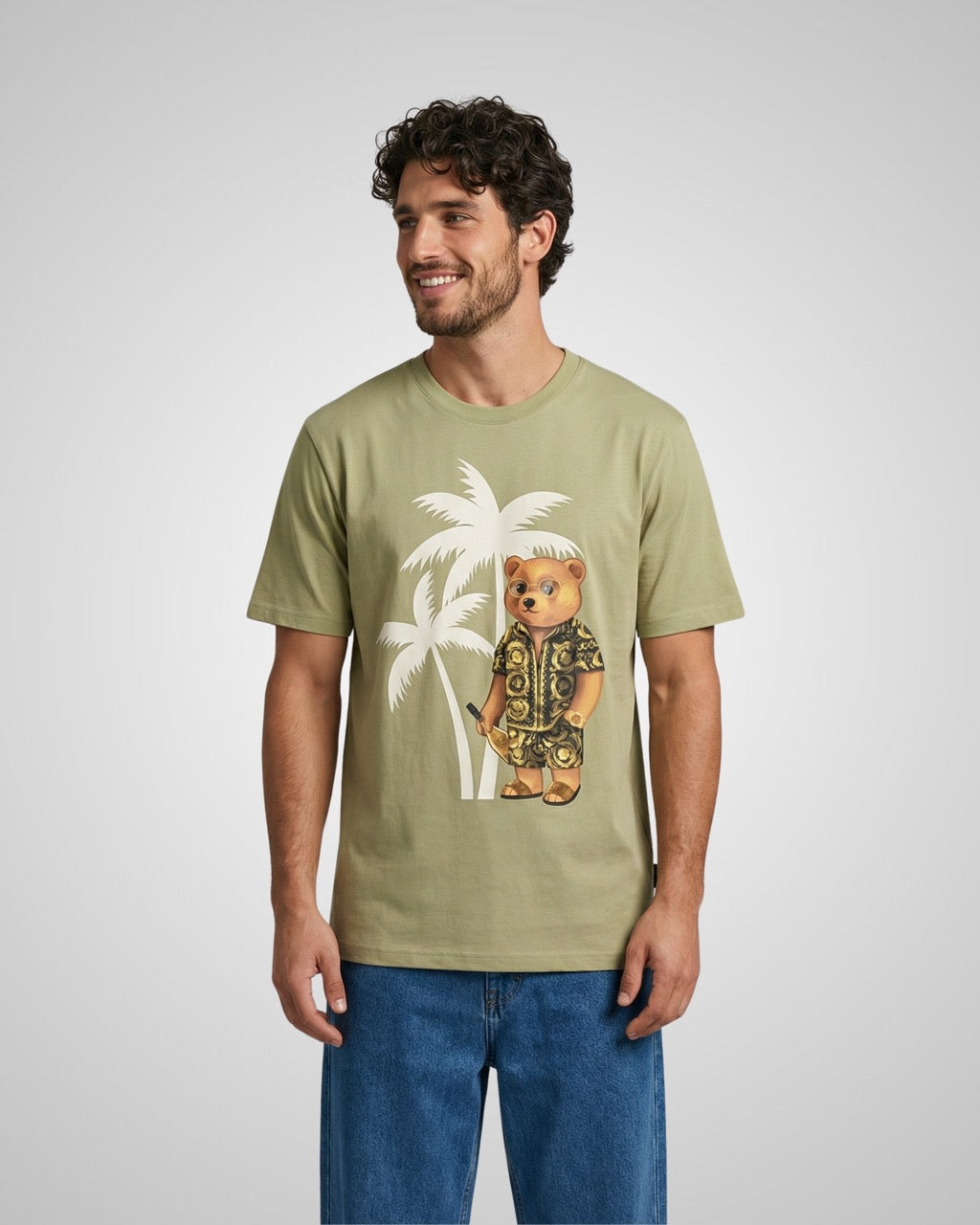Baron Filou T-Shirt Filou Clxvi Palms, Sage