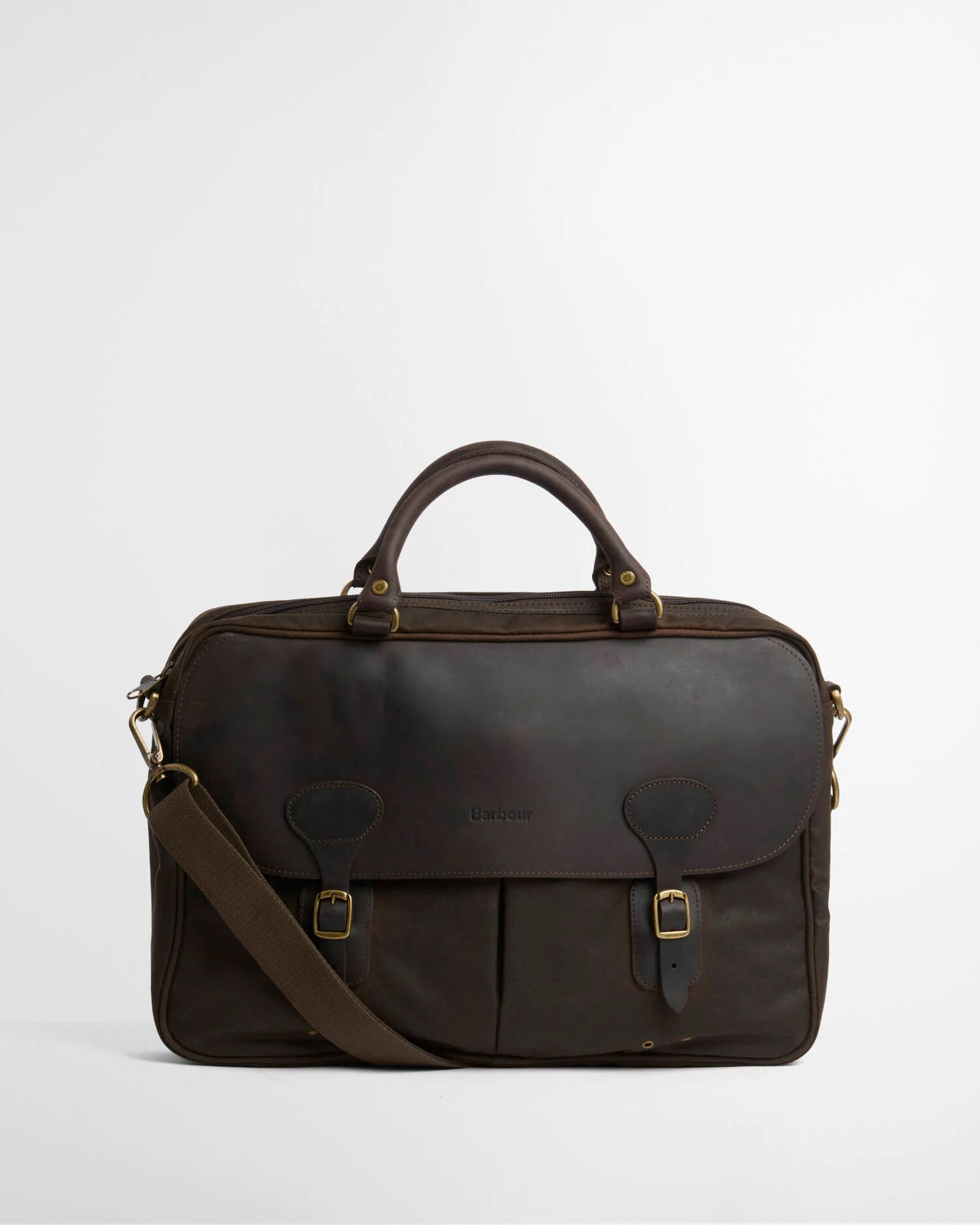 WAXED LEATHER BRIEFCASE