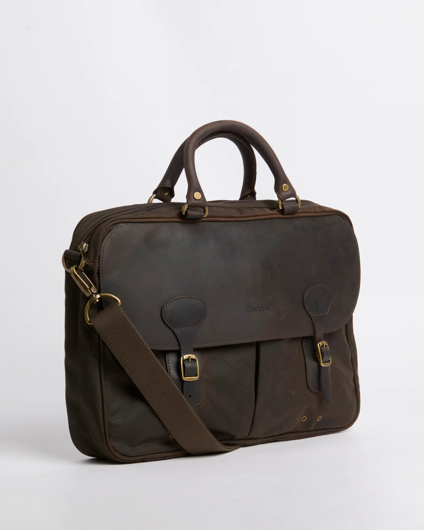 WAXED LEATHER BRIEFCASE