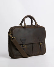 WAXED LEATHER BRIEFCASE