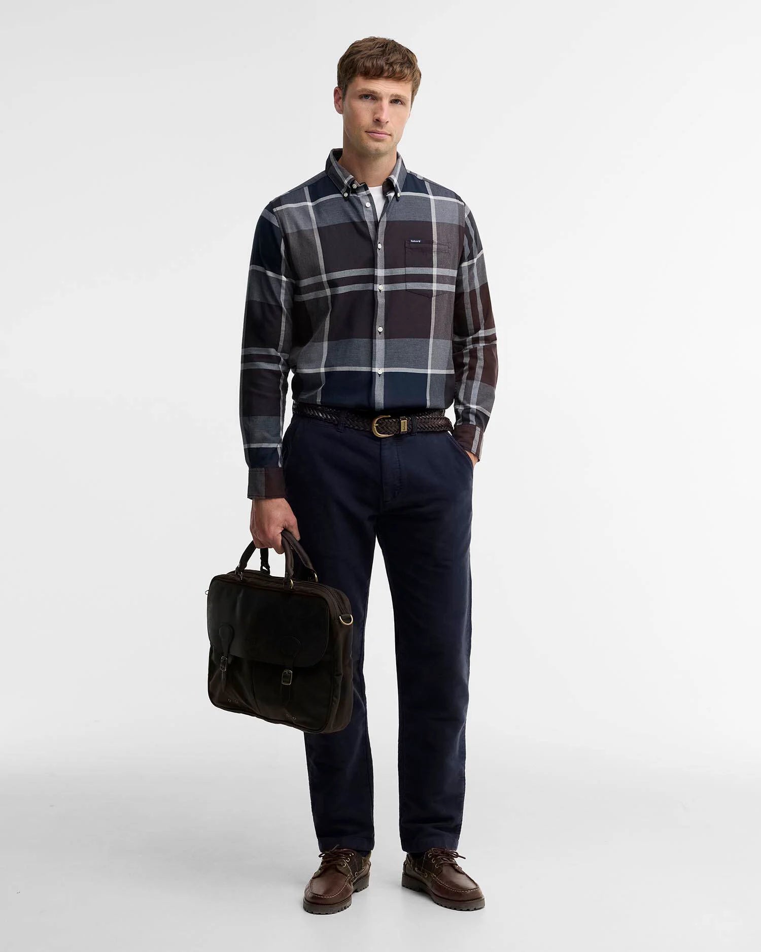WAXED LEATHER BRIEFCASE