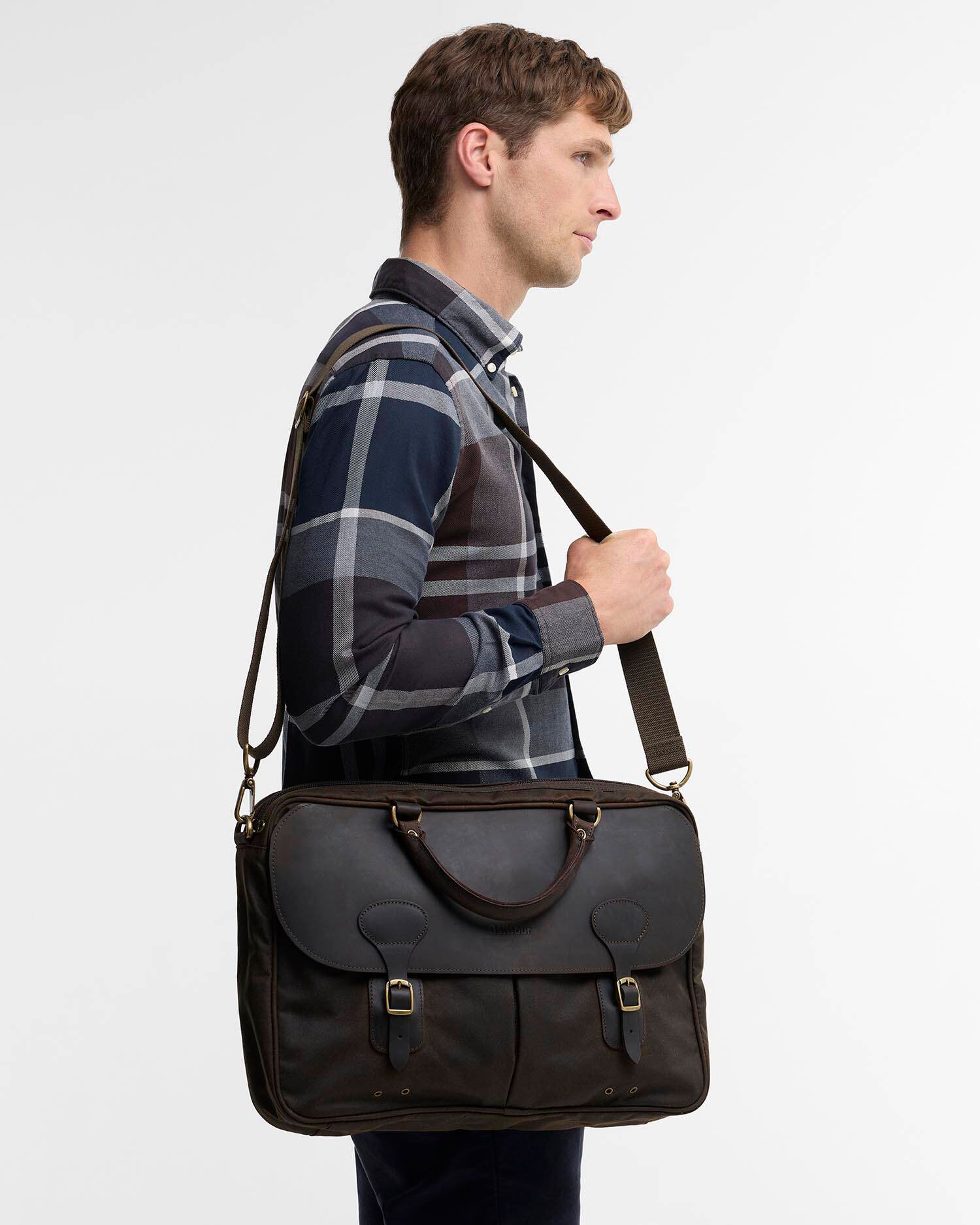 WAXED LEATHER BRIEFCASE