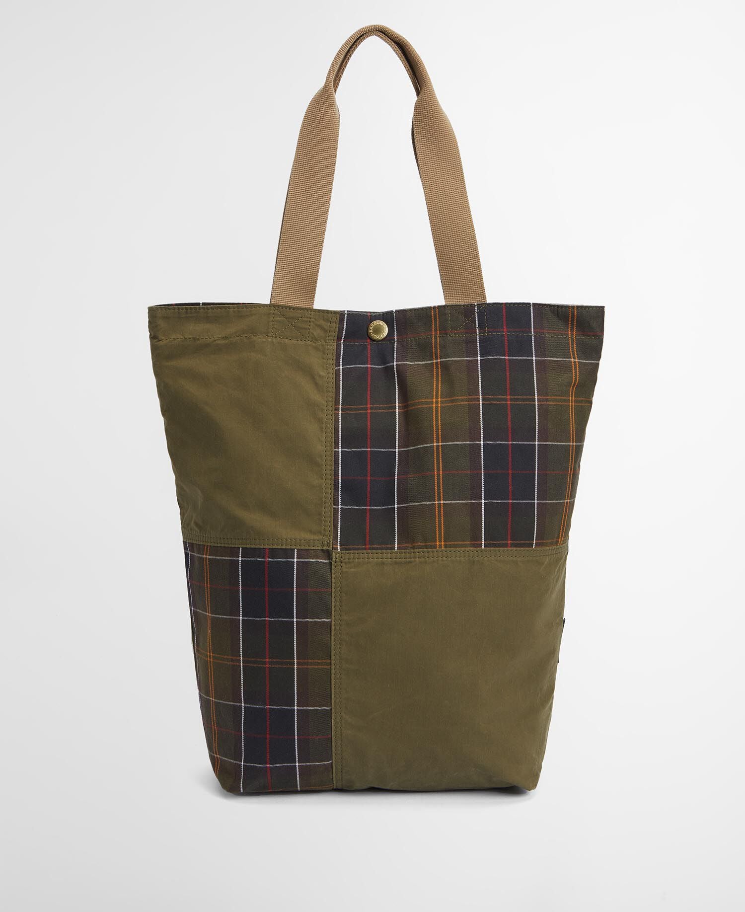 Barbour Transport Patchwork Tote Bag Dusky Green