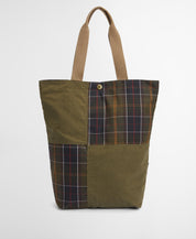 Barbour Transport Patchwork Tote Bag Dusky Green