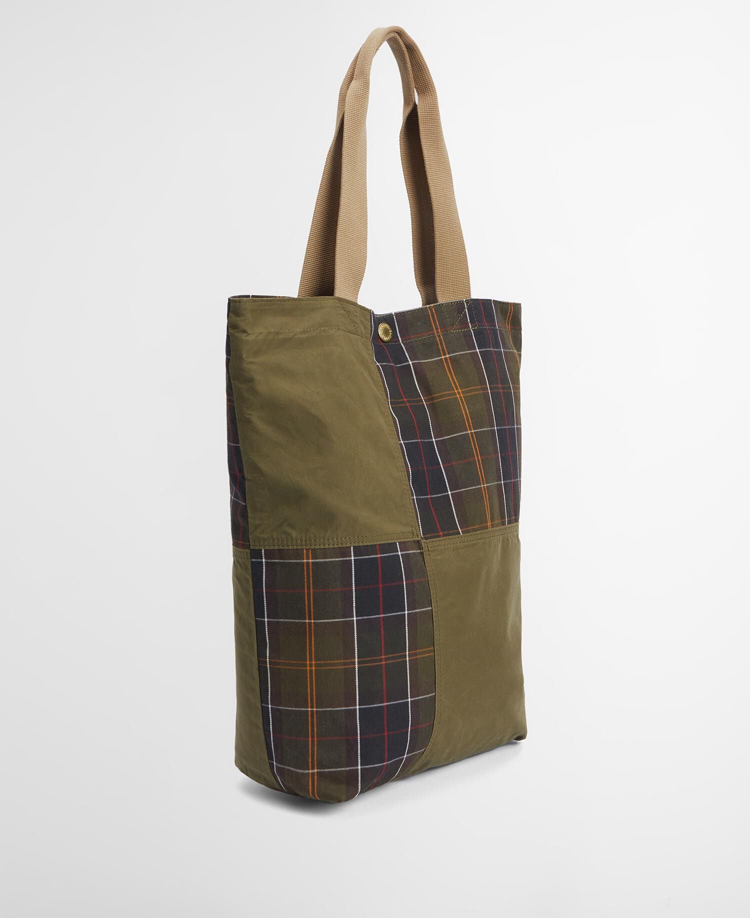 Barbour Transport Patchwork Tote Bag Dusky Green
